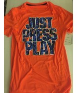 New Champion Boys Duo Dry Orange Just Press Play Large 12-14 Durable Fabric - $12.56