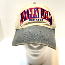 Vintage Wrigley Field Mens Blue Tan Embroidered  BaseBall Cap Adjustable - $19.53