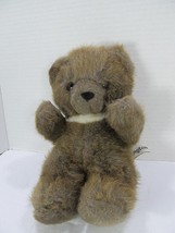 Rare Vintage 9”  Russ Berrie Bennington Plush Teddy Bear Brown White - £9.08 GBP