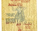 The Highlander Restaurant Menu &amp; Placemat Lake Wales Florida 1950&#39;s - $59.50