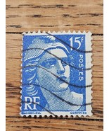 France Stamp Marianne 15fr Used Wave Cancel 653 - $0.99