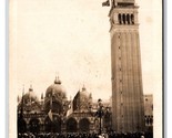 RPPC St Mark&#39;s Campanile Venice Italy 1913 Postcard U25 - $5.89
