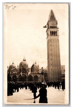 RPPC St Mark&#39;s Campanile Venice Italy 1913 Postcard U25 - £4.63 GBP