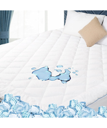 Cooling Mattress Pad Cover Waterproof Quilted Matress Protector Extra De... - £56.22 GBP+