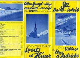 Ski Bains de Soleil Ober Gurgl Village Brochure 1951 Austria in French - $21.75