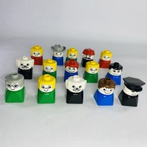 Lot of 15 Vintage Lego Duplo Figures Boy Girl Dog Cowboy Police - $17.82 CAD