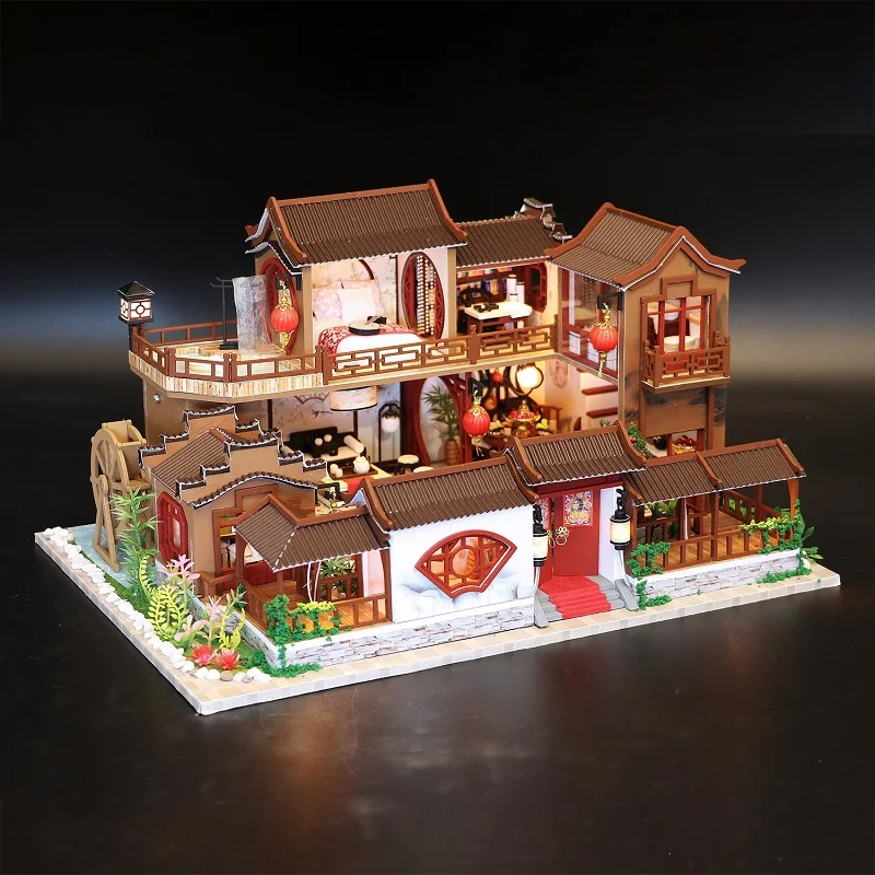 Creative Handmade DIY Assembly Model Doll House Children&#39;s Puzzle Toy Gifts to - £59.07 GBP