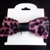 HOT PINK LEOPARD Faux Fur HAIR BOW/Retro/Rockabilly/Pin Up inspired  - $180.57 MXN