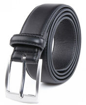 Black Men&#39;s Dress Belt Black Leather Belts for Jeans SIZE 32 - 46 - £11.83 GBP