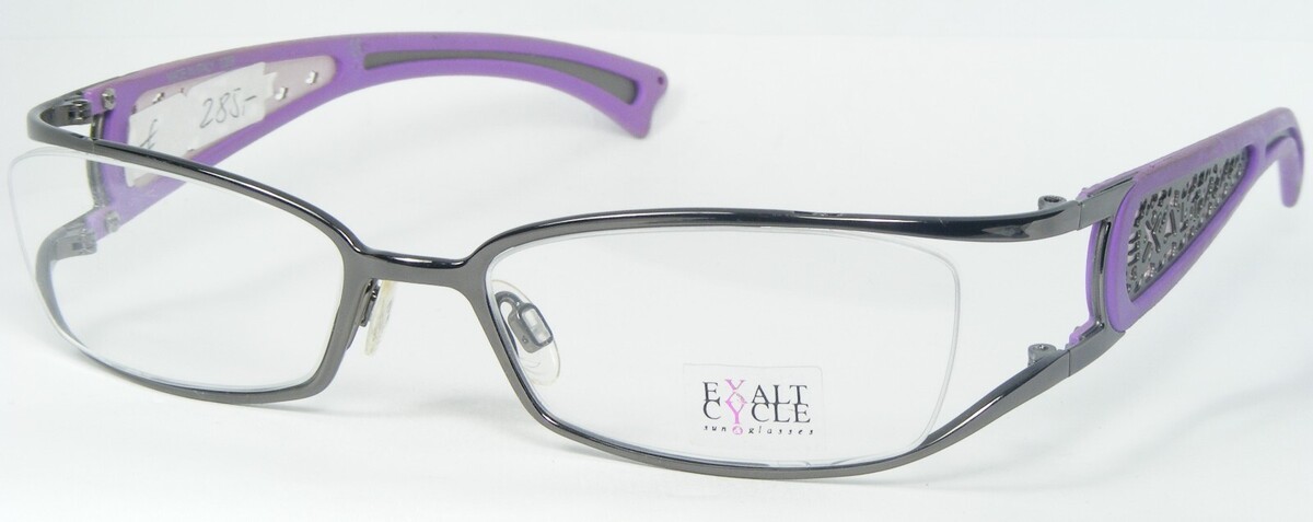 Lunettes De Vue Exalt Cycle EXTITTI 3 Gunmetal Unique 51-18-135mm Italie - $135.29