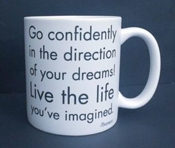 Thoreau Quotable Mug Coffee Cup Go Confidently In The Direction Of Your ... - £3.87 GBP