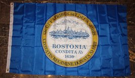 3X5 City Of Boston Double Sided 2Ply Flag 3&#39;X5&#39; Banner Brass Grommets - £17.99 GBP