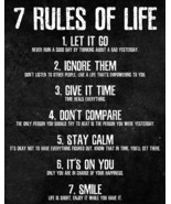 Motivational Poster: &quot;7 Rules Of Life&quot;; Size: 11 X 14; Printed On Premium - £28.48 GBP