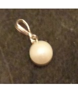 GENTLY USED Faux Pearl Necklace Pendant - VGC - BEAUTIFUL SILVER PLATED ... - €6,74 EUR