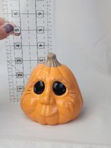 Vintage Halloween Ceramic Anthropomorphic Pumpkin Fall Jack o&#39;lantern 3.5 - £8.82 GBP