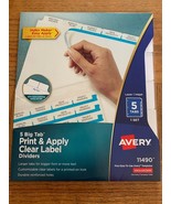 Avery Print And Apply Clear Label Dividers 11490 - $19.68