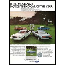 1974 Ford Mustang II 2 Line Up Vintage Print Ad Man Cave Wall Art Photo - $10.97