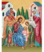 Orthodox icon of Jesus Christ Blessing the Children - $400.00+