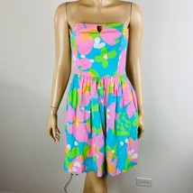 Lilly Pulitzer Strapless Sundress Richelle Shorely Blue Tie Back Dress 0 * - £30.07 GBP