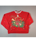 VTG Ugly Tacky Merry Christmas Sweatshirt Glitter Horn Angel Bells Women... - $15.95