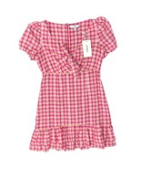 Likely Pink Yellow White Gingham Tie Front Ruffle Kai Mini Dress size 10... - €67,65 EUR