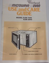 Vtg Whirlpool Microwave Oven Use &amp; Care Guide Model RJM 7400 Manual - $2.99