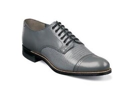 Madison Stacy Adams Biscuit Mens Shoes Oxfords Gray lizard print 00049-10 - £112.24 GBP