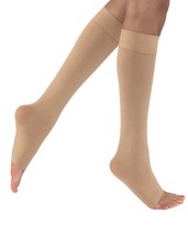 JOBST UltraSheer Open Toe Full Calf Knee High 20-30mmHg Natural/Silky Beige) X-L - £32.61 GBP