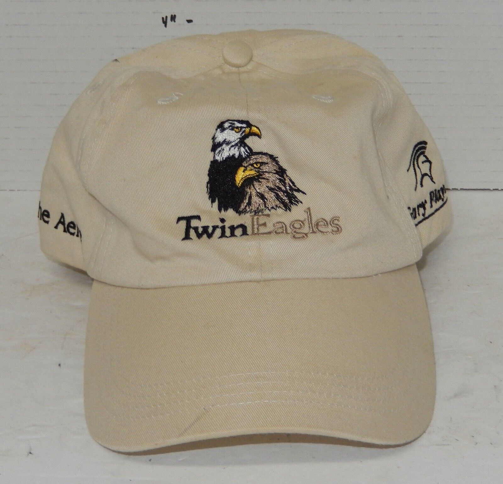Twin Eagles CC Country Club Naples FL Tan black Golf Ahead - $14.80