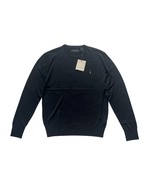 AllSaints Mens L Black Nomo Ram Skull Logo Slim Fit Crewneck Sweater - $84.55