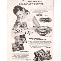 1957 Walco Bead Co Beadcraft Kits Advertisement Crafts Sewing Supply DWJJ6 - $19.99