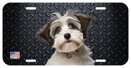 HAVANESE PARTI BRN WT FACE CAN PERSONALIZE NOVELTY METAL LICENSE PLATE C - $6.00