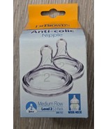 Dr Browns Natural Flow Anti-colic Nipple Medium Flow 3m+ Level 2 Wide Ne... - $11.00