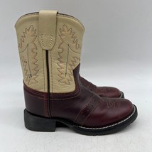 Cody James BCW2552I Unisex Kids Brown Leather Pull On Western Boots Size 8 D - £27.21 GBP