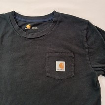 Carhartt Original Fit Pocket Men's Black Cotton T-Shirt Short Sleeve Sz L(14/16) image 4