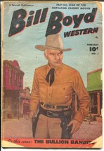 Bill Boyd #1 1950-Fawcett-1st issue-photo covers-B-Western film star-FR/G - £97.41 GBP