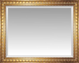 Custom Luxury Beveled Wide Wall Mirror with Ornate Brass Antique Finish Frame - £290.16 GBP+