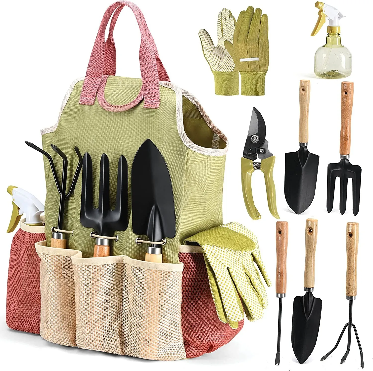 Gardening Tools Set of 10 Complete Garden Tool Kit for Indoors &amp; Outdoors - £31.47 GBP