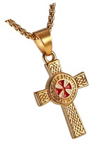 AsAlways Stainless Steel Knights Cross Templar Knot - $51.49