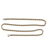 Vintage 14k gold triple chain rope choker necklace. 24½" -  4mm - 8.86 g... - $806.55