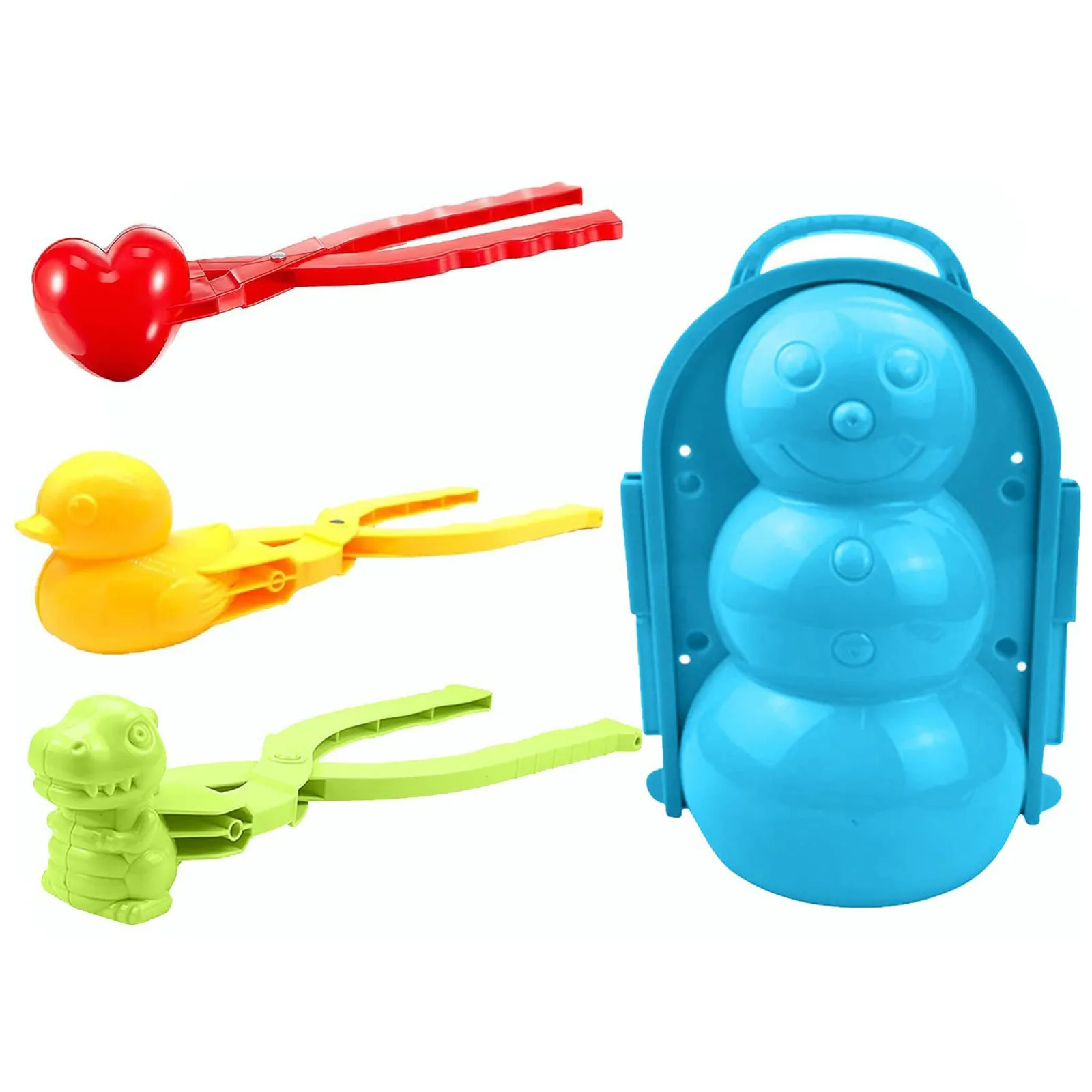 4pcs New Snow Toys Kit Snowball Maker Tools Ducks Love Heart Penguin Snow Molds - £22.93 GBP+