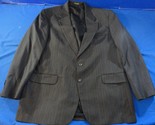 2 BUTTON DESIGNER OSCAR DE LA RENTA MENS PIN STRIPE SUIT JACKET COAT 46L - £32.54 GBP