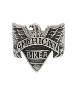 Eagle with American Biker Engraving Stainless Ring Size 11 - $19.99