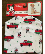 Disney PET Family Sleep Pajama Size S Mickey w/Red Truck and Christmas Tree - £8.81 GBP