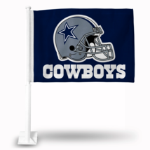 NFL Dallas Cowboys Helmet over Name on Blue Window Car Flag by RICO - £17.97 GBP
