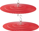 Metal Bird Feeder Rain Guard, 2 Pack 11.2&quot; Red Dome Cover Umbrella for H... - £29.20 GBP
