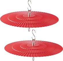 Metal Bird Feeder Rain Guard, 2 Pack 11.2&quot; Red Dome Cover Umbrella for H... - £29.27 GBP