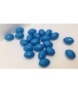 True Vintage Bead Lot Blue Multi Faceted 21pc Bright Colorful Retro for ... - $9.50