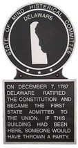 Deleware State Marker, Deleware State Plaque, Metal Plaque, Hand Painted - £36.76 GBP