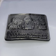 Vintage Belt Buckle Norfolk &amp; Western Trains There’s No Stopping Us Canada Made￼ - £15.42 GBP
